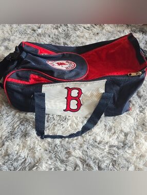 Boston Red Sox Navy and Red Duffel Bag